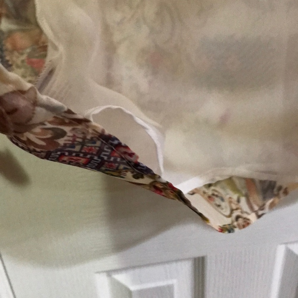 Reba enchanted bloom floral sheer top L. NWT - Picture 5 of 7